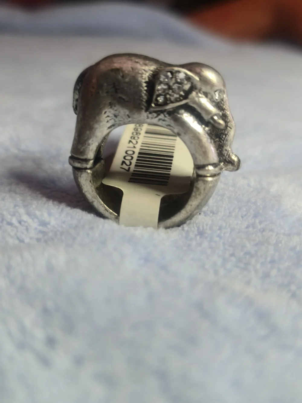 Silver Elephant Statement Ring - Men Accessories
